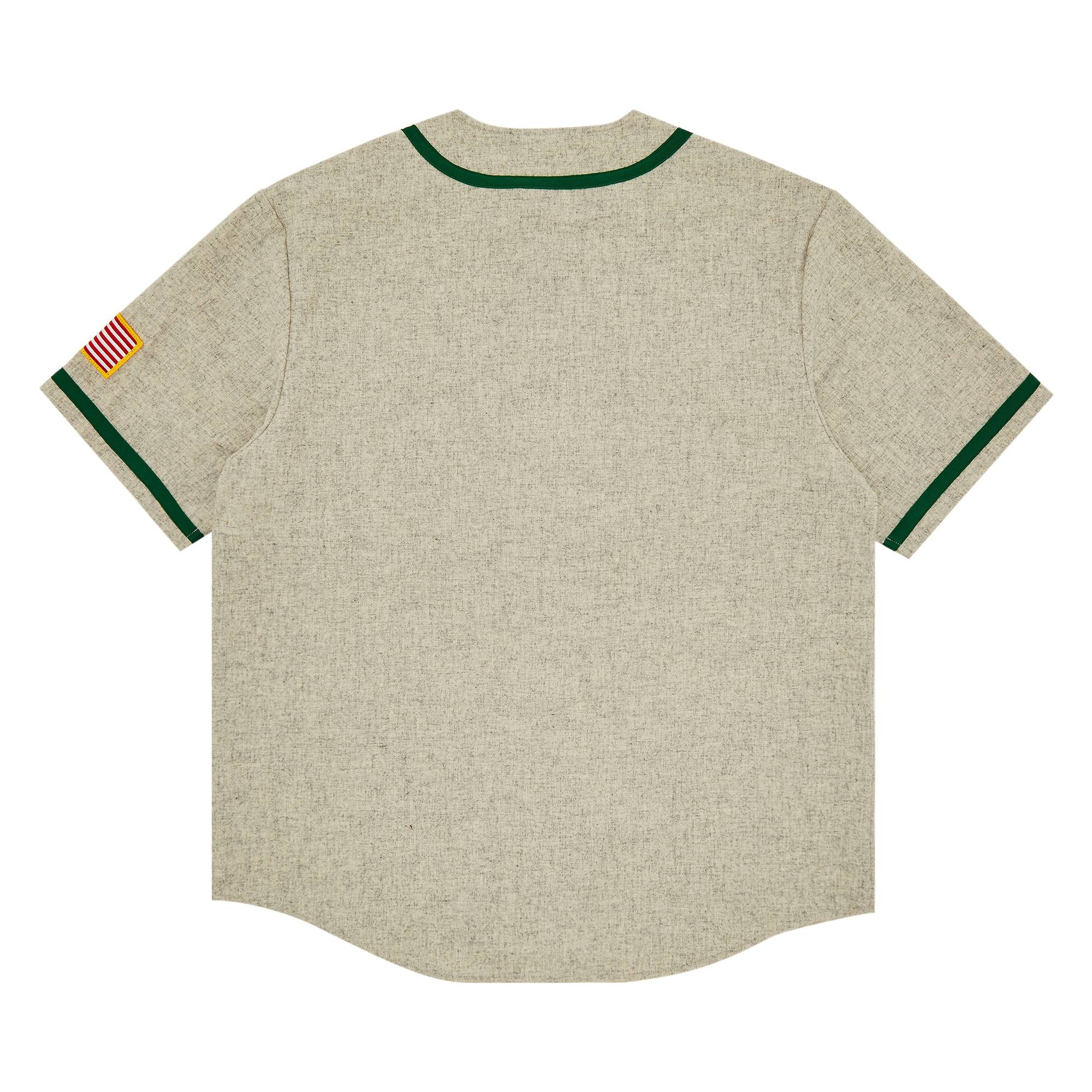 Supreme x Mitchell & Ness Wool Baseball Jersey 'Grey' - 2