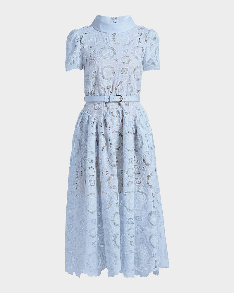 Floral Lace A-Line Midi Dress 1