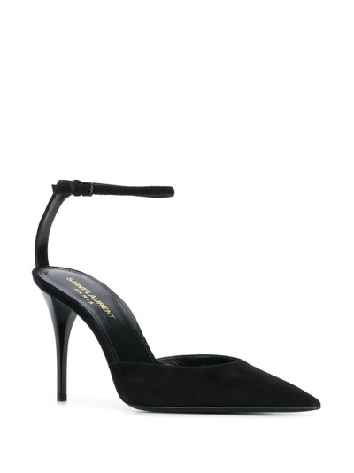 SAINT LAURENT pointed ankle strap pumps outlook