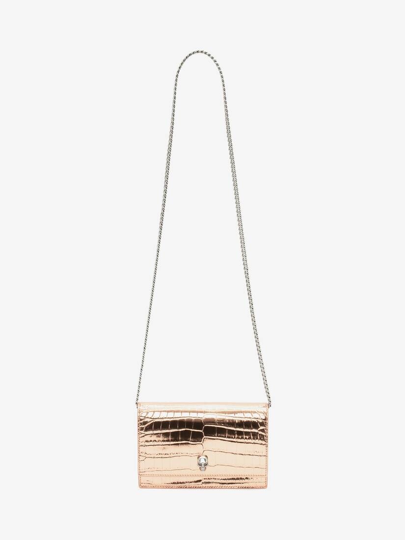 Small Skull Bag in Rose Gold - 5