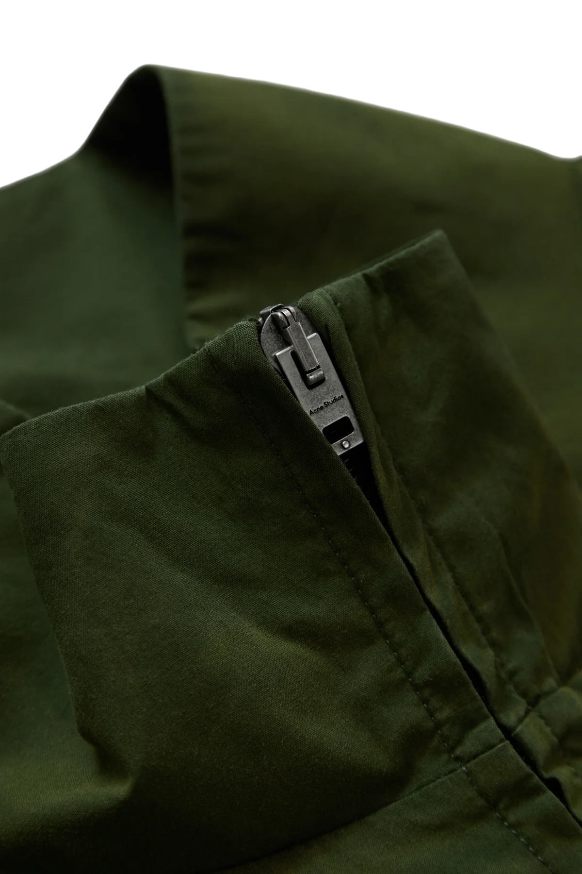 Acne Studios Logo Zipper Jacket Forest Green - 6