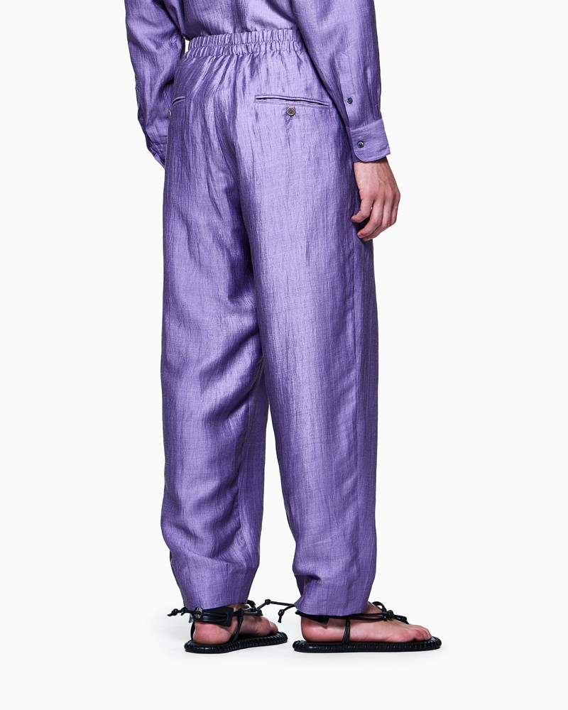 ASV SINGLE-PLEAT LINEN TROUSERS 3