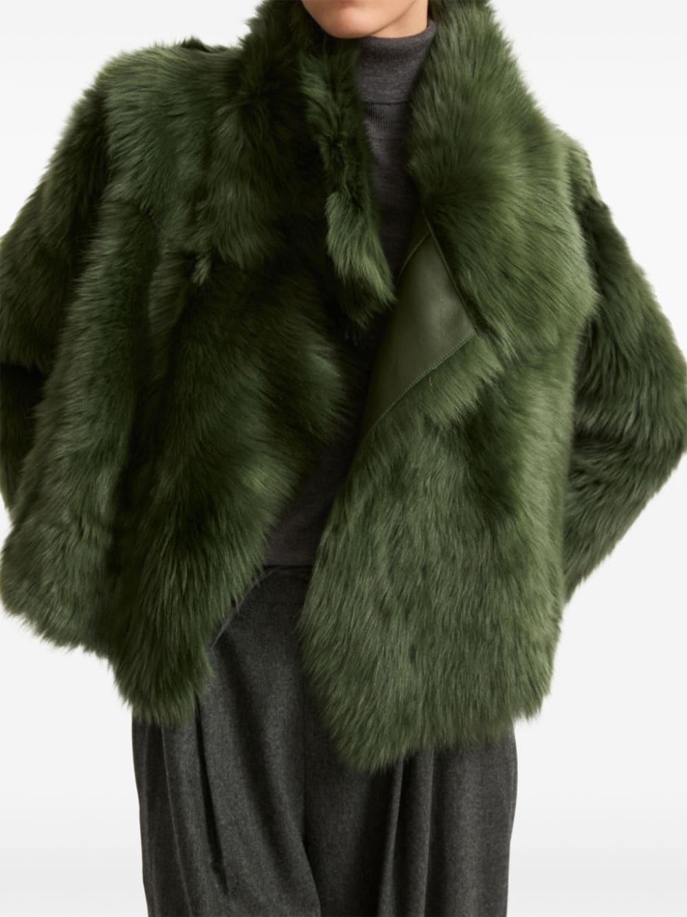 shearling short jacket - 3