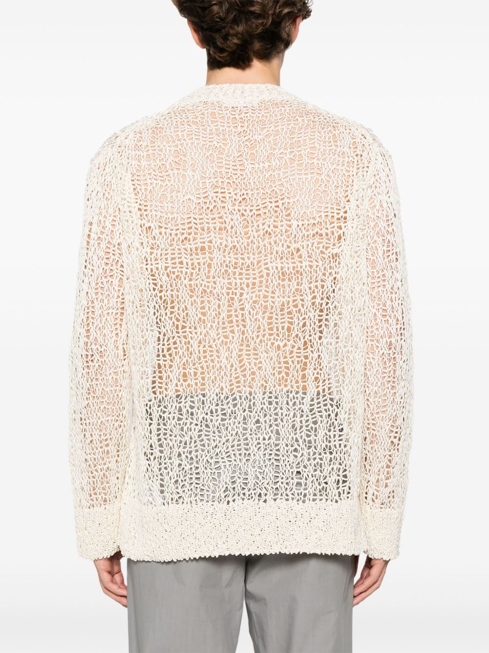 open-knit sweater - 4