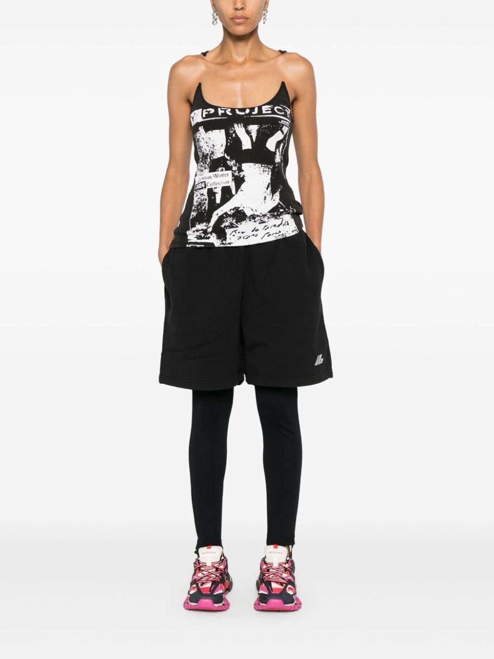logo-print shorts - 2