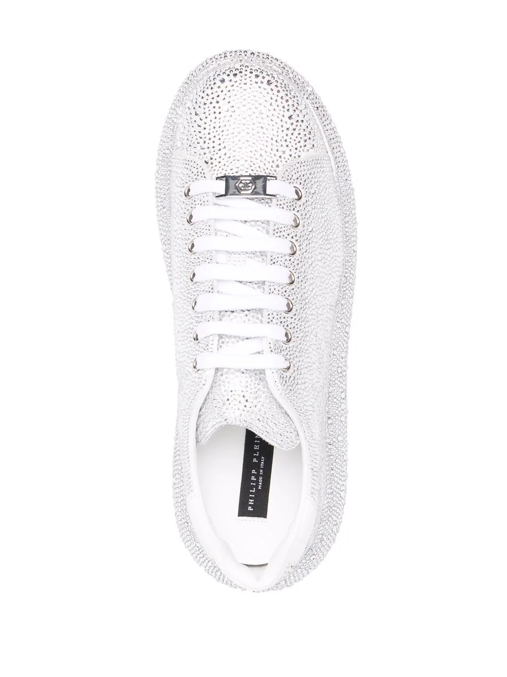 crystal-embellished low top sneakers - 4