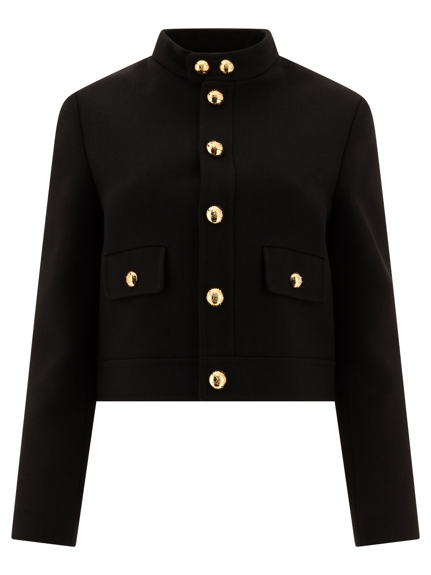 ジャケット Celine Verneuil jacket Verneuil jacket in double faced wool tricotine - BLACK | CELINE