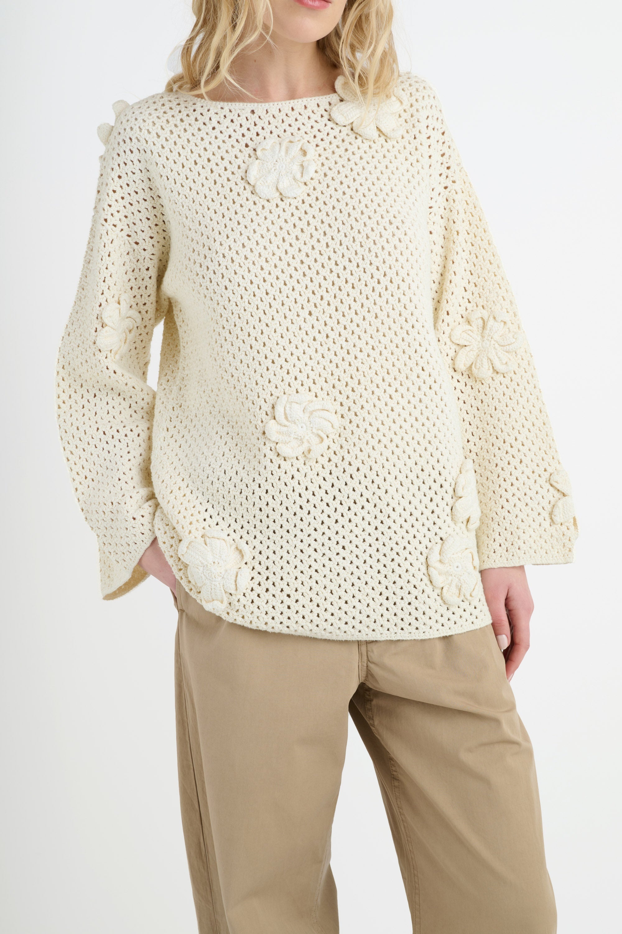 FLORAL LACE CROCHET TUNIC - 3