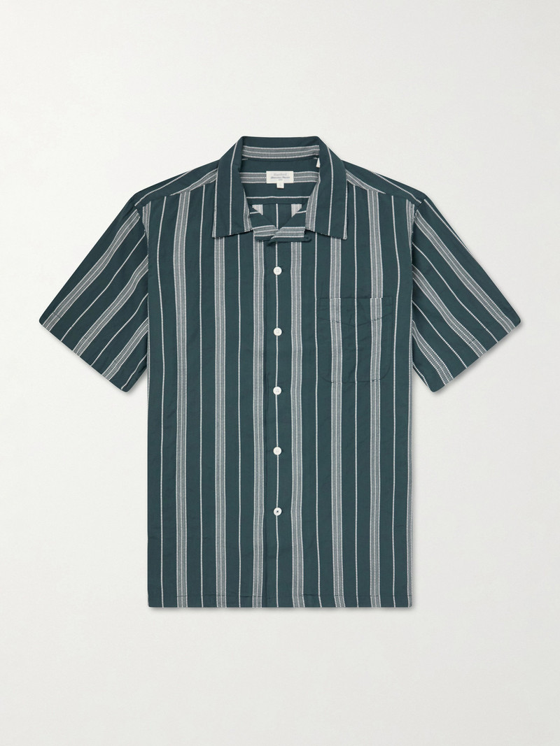 New Palmito MC Camp-Collar Striped Cotton Shirt 1