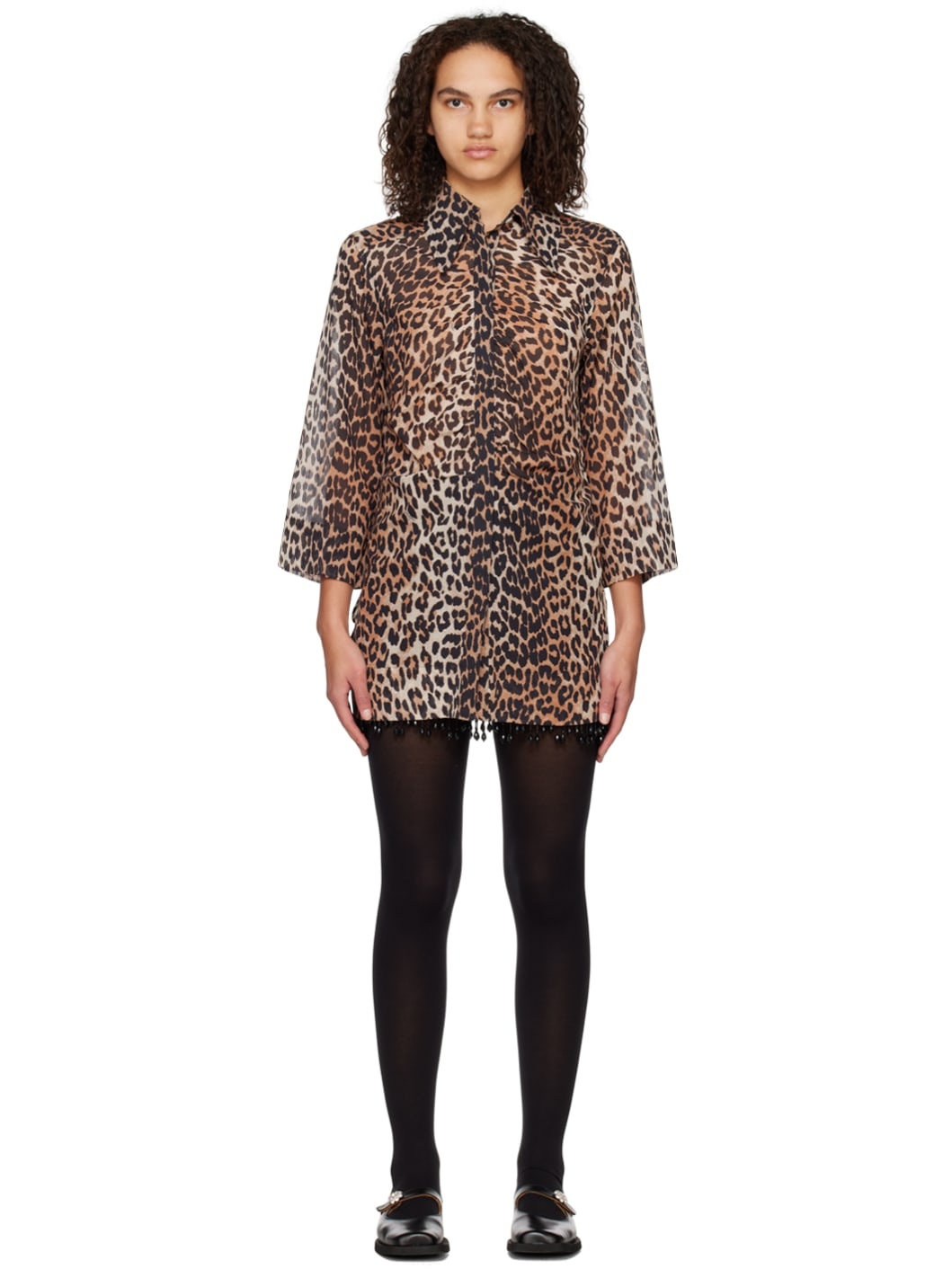 Brown Leopard Minidress - 1