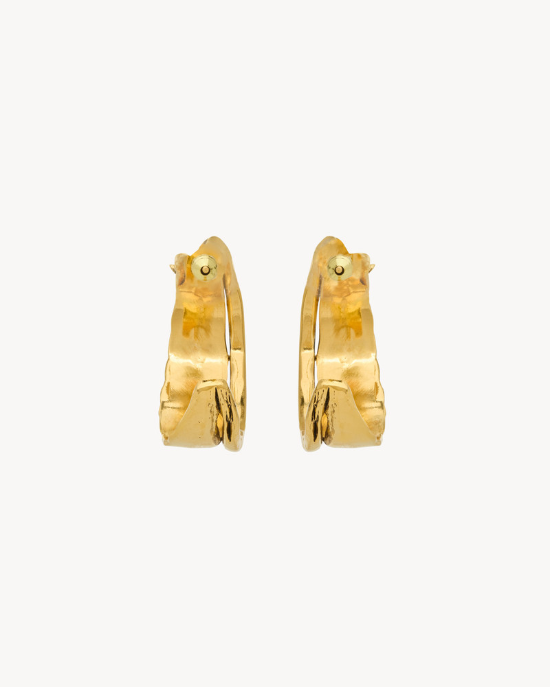 SAINT LAURENT LARGE CASSANDRE EARRINGS IN METAL outlook