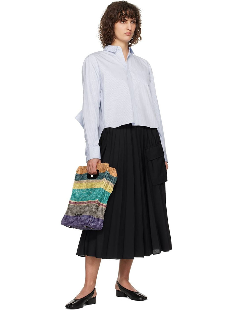 sacai Blue & White Poplin Shirt outlook