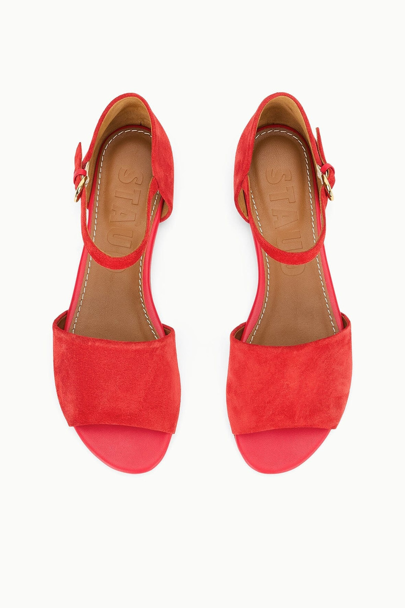 STAUD CATHERINE SANDAL RED ROSE 7