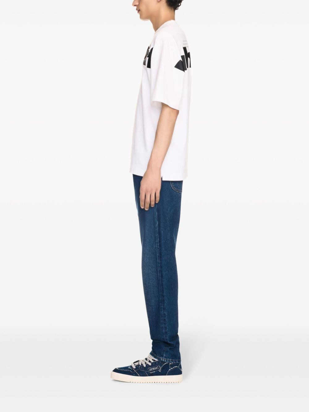 Off White Men Script Taperered Jeans - 5