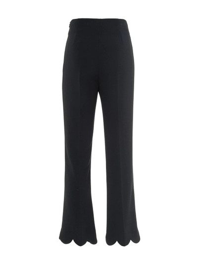 Miu Miu faille cady scallop-hem trousers outlook