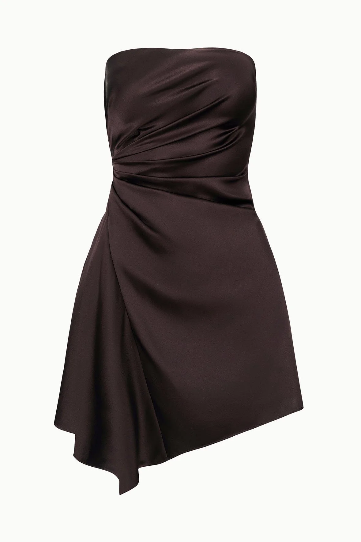 STAUD ADRIANA SILK DRESS EARTH - 1