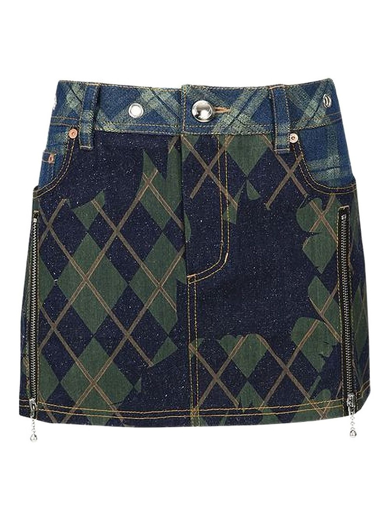 argyle-pattern skirt 1