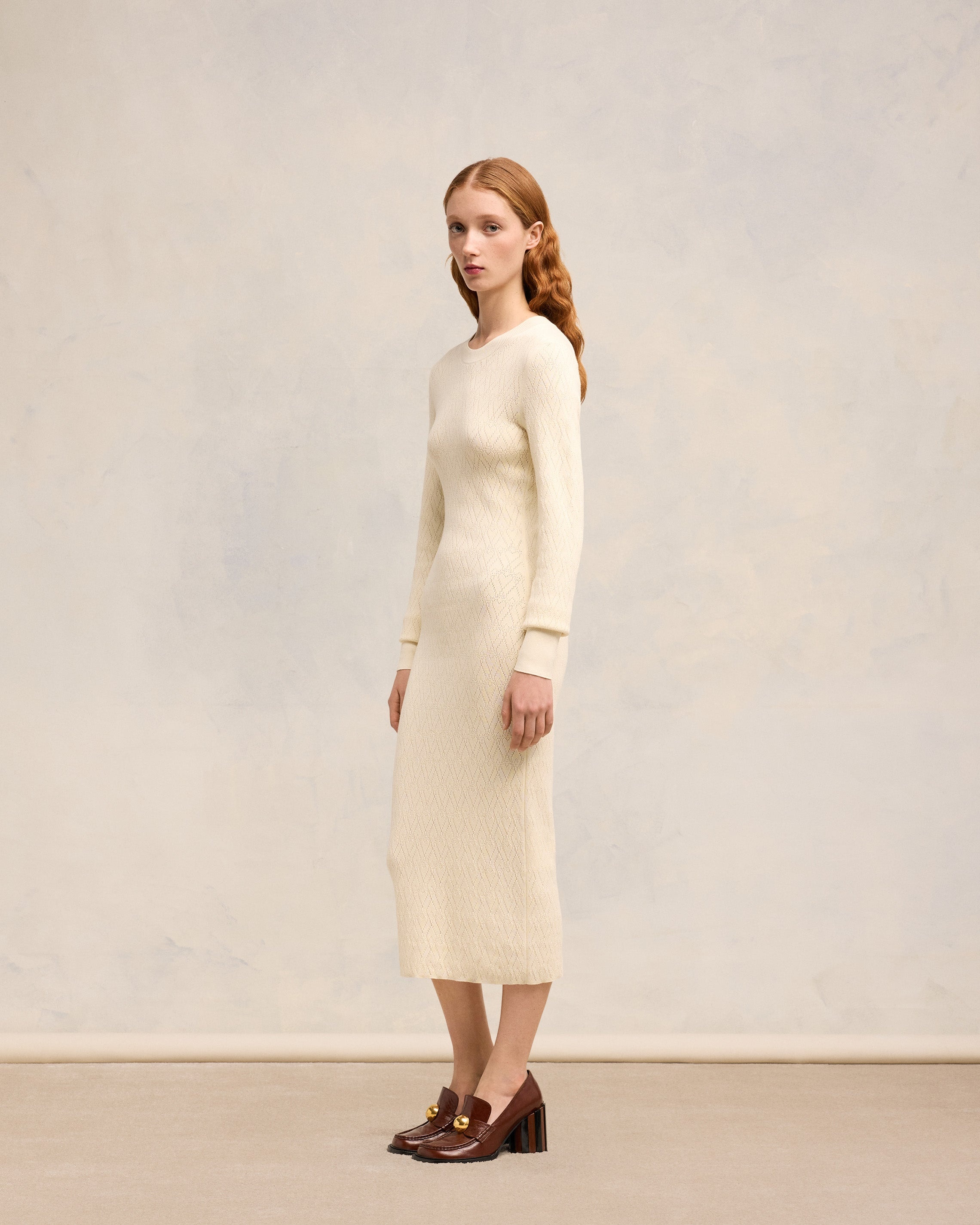 AMI DE COEUR POINTELLE MIDI DRESS - 6