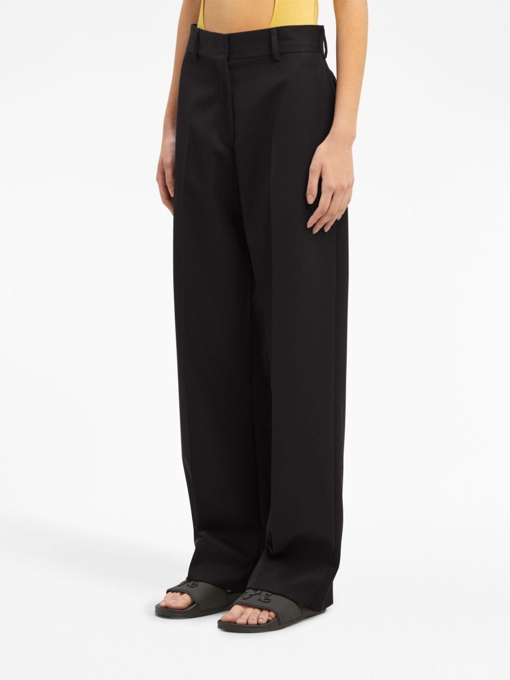 high-rise straight-leg trousers - 4