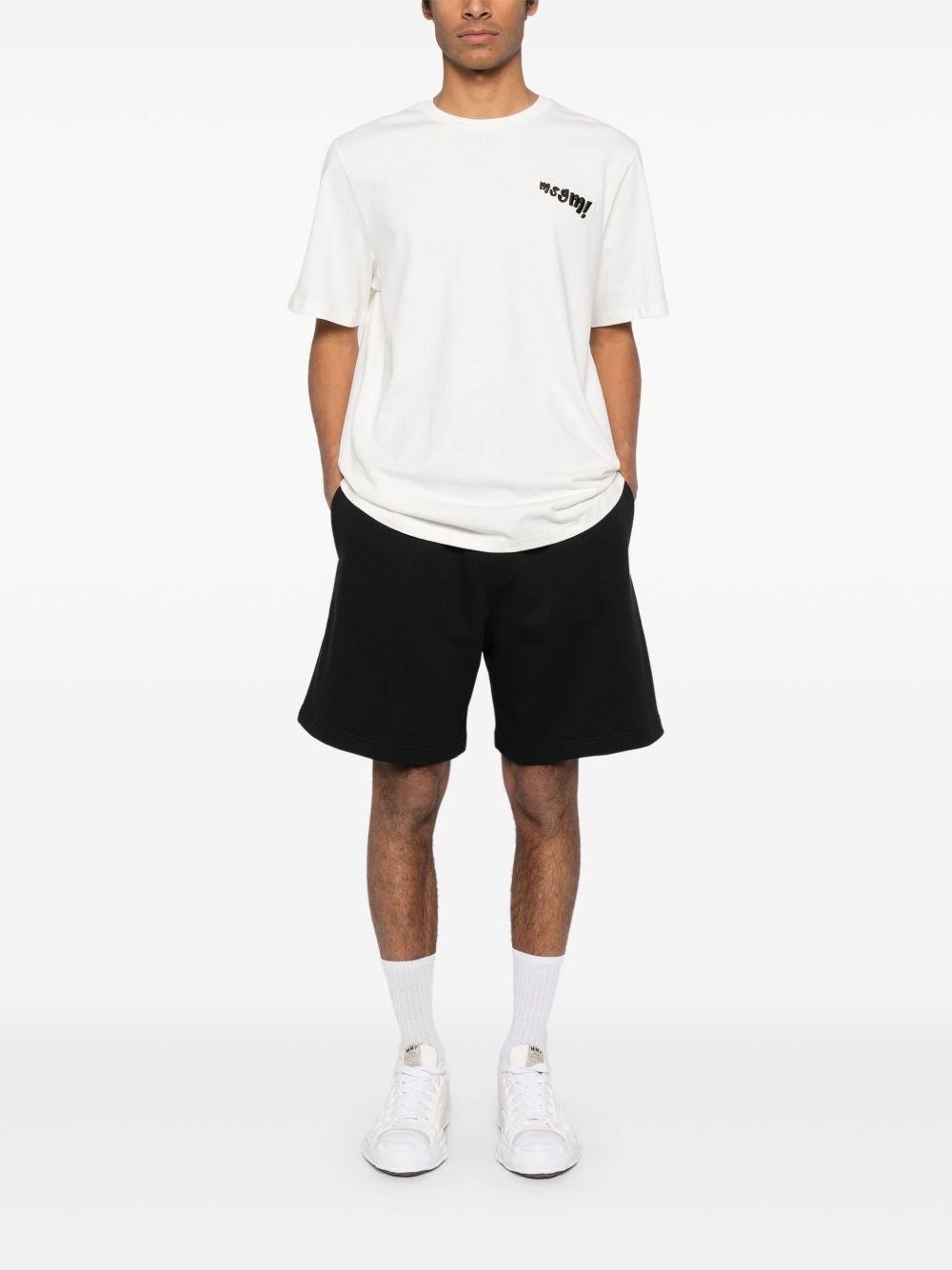 logo-print track shorts - 2