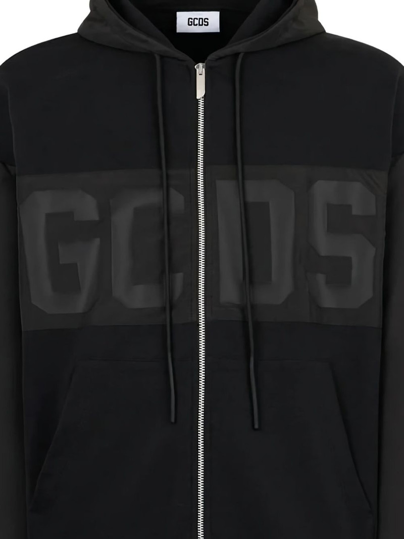 GCDS logo zip-fastening hoodie outlook
