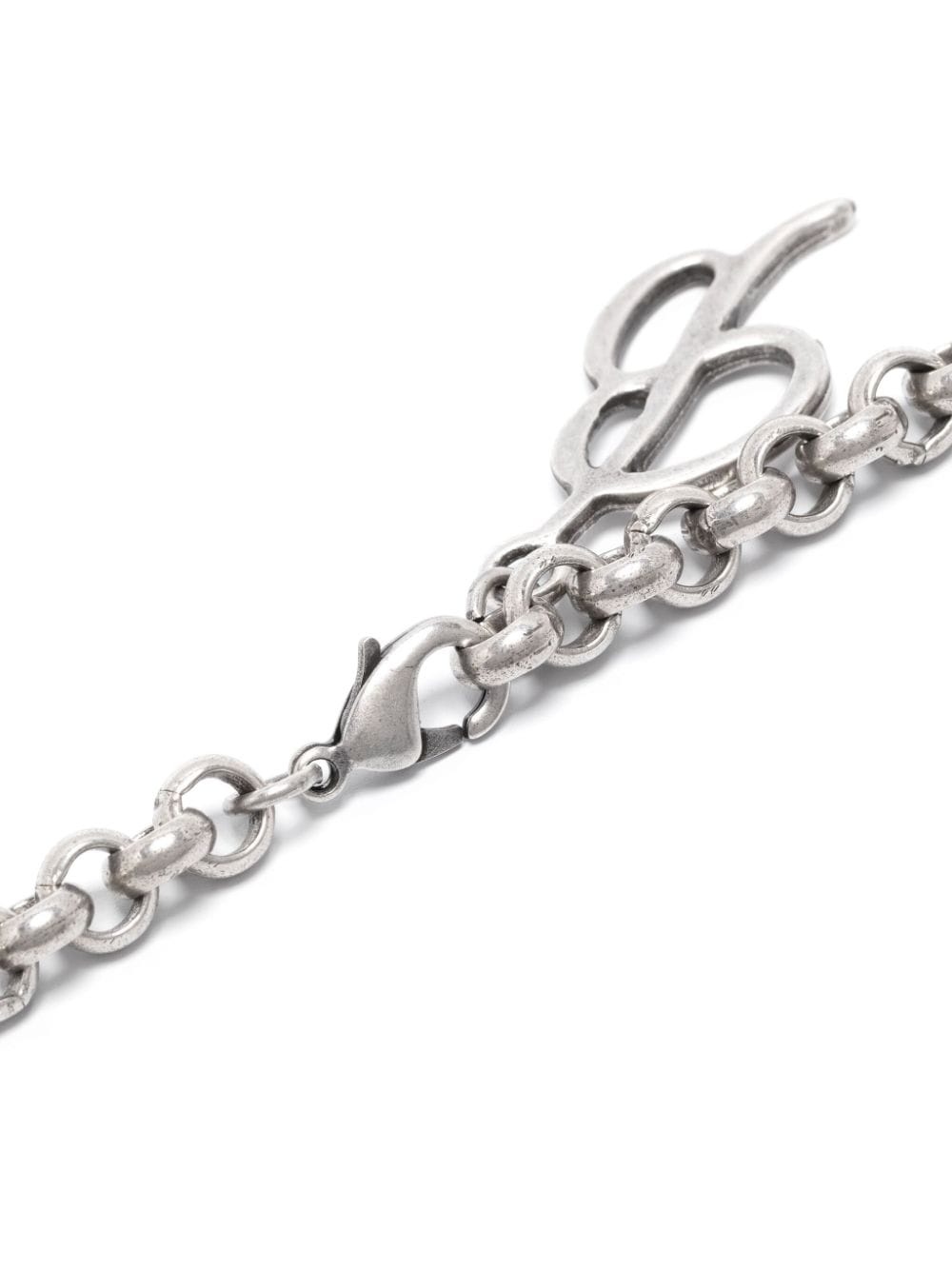 crystal-embellished polished-finish necklace - 3