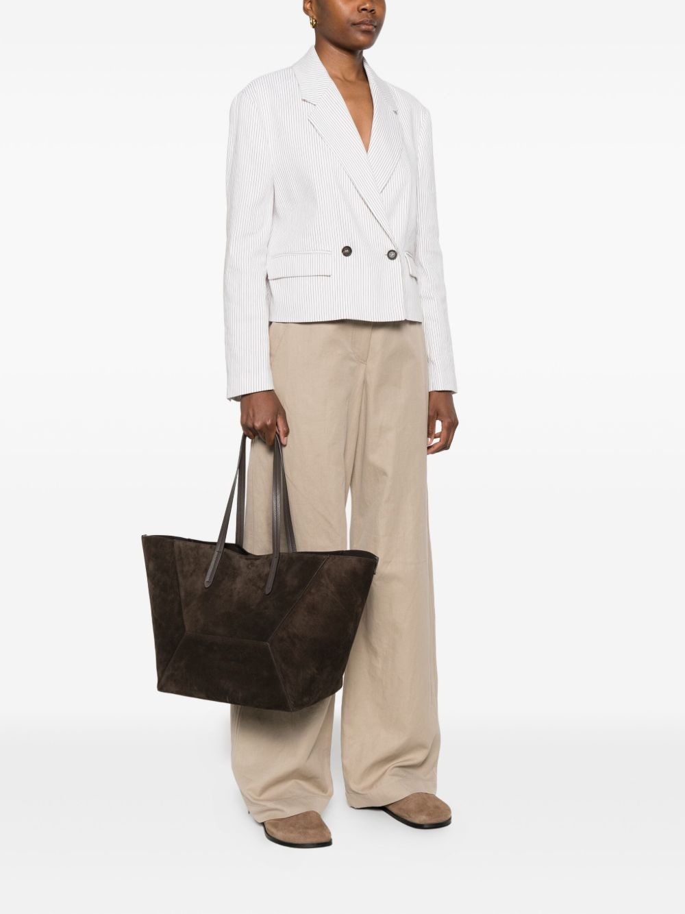 suede tote bag - 2