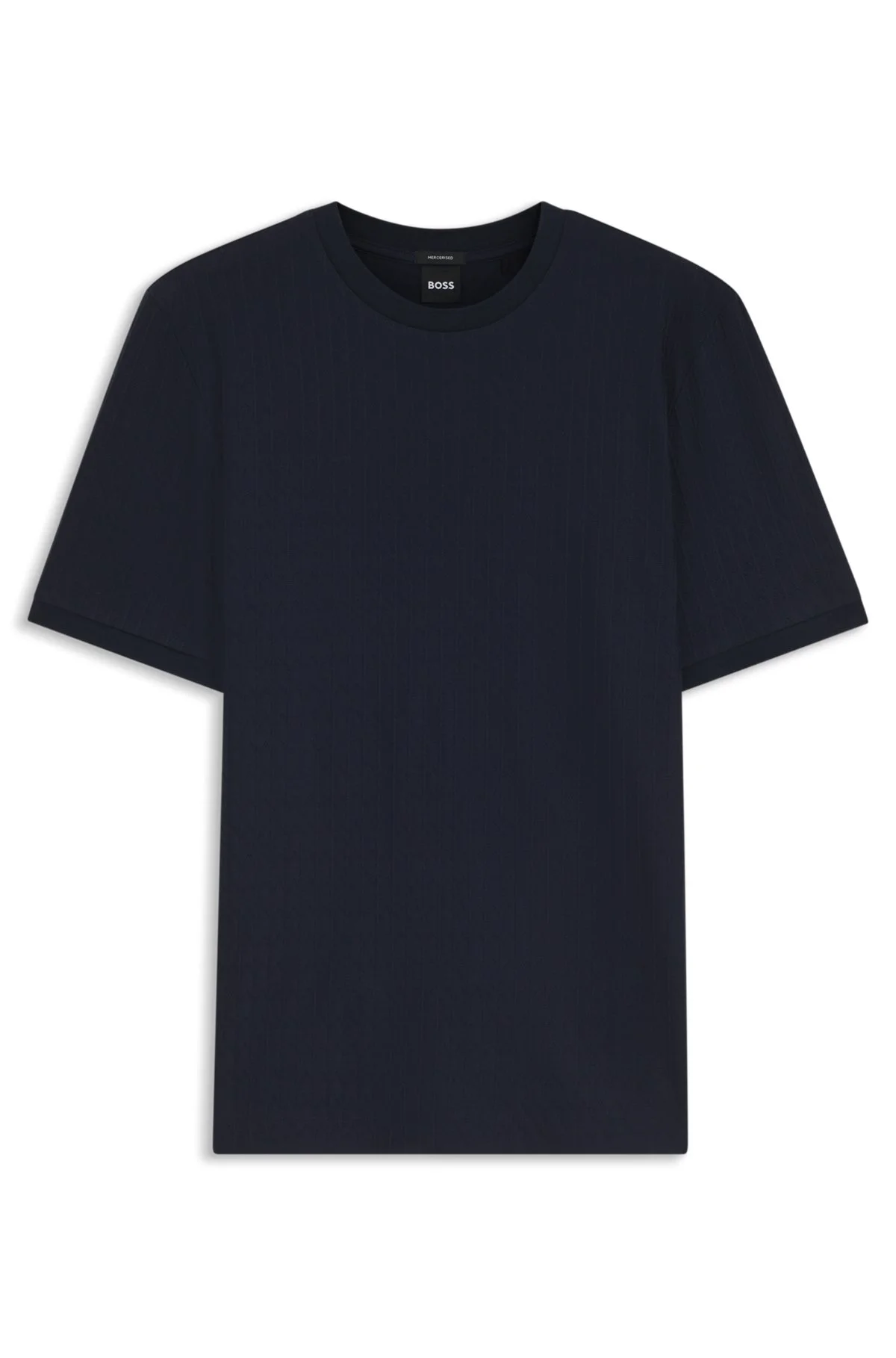 GEOMETRIC-JACQUARD T-SHIRT IN COTTON - 1