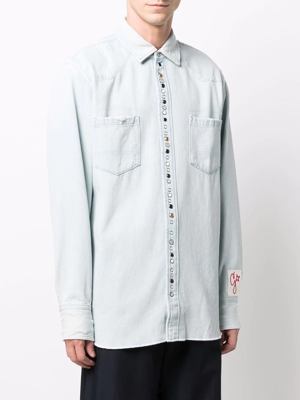 Golden Collection bleached denim shirt - 3