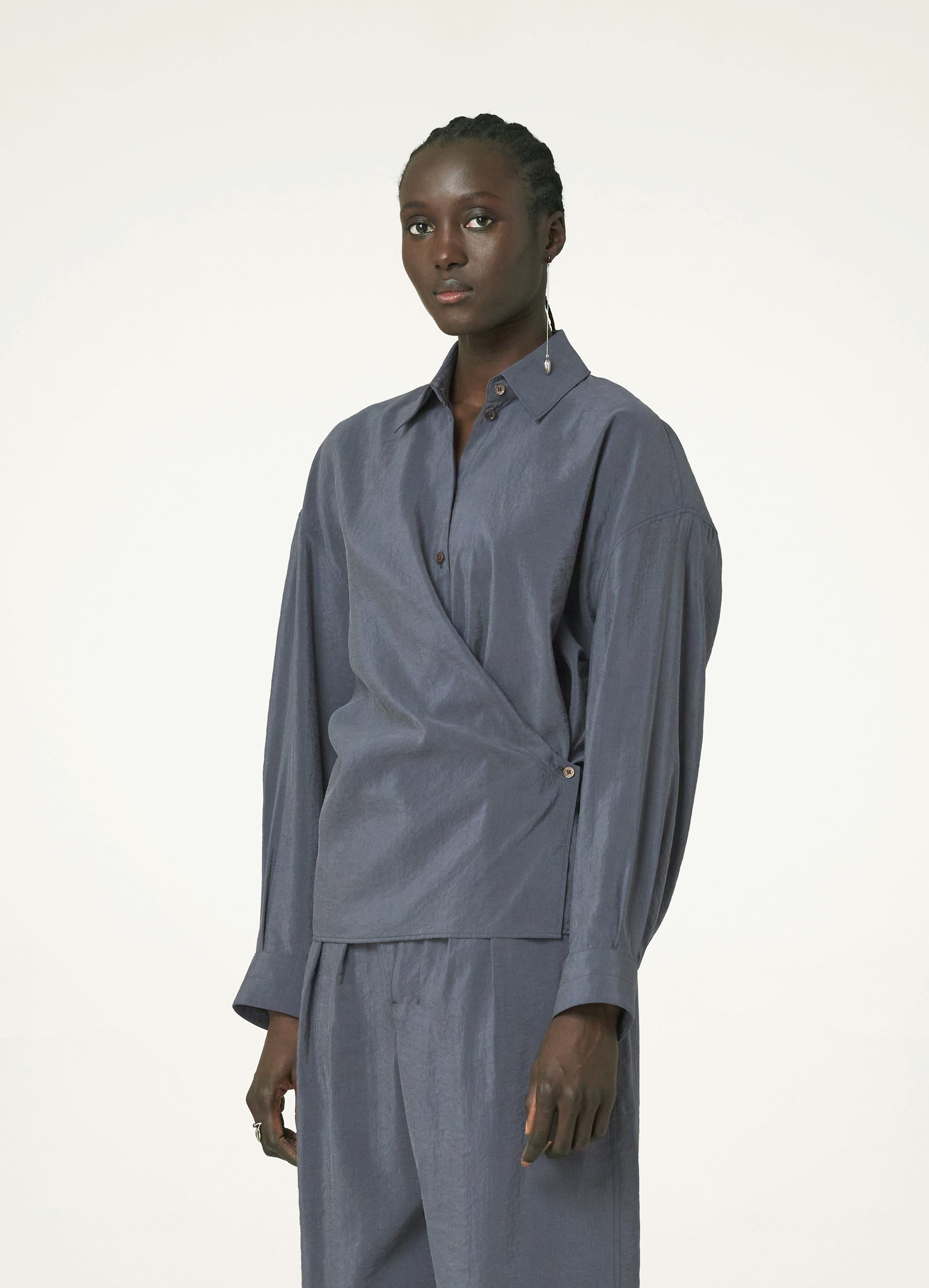 Lemaire STRAIGHT COLLAR TWISTED SHIRT | REVERSIBLE