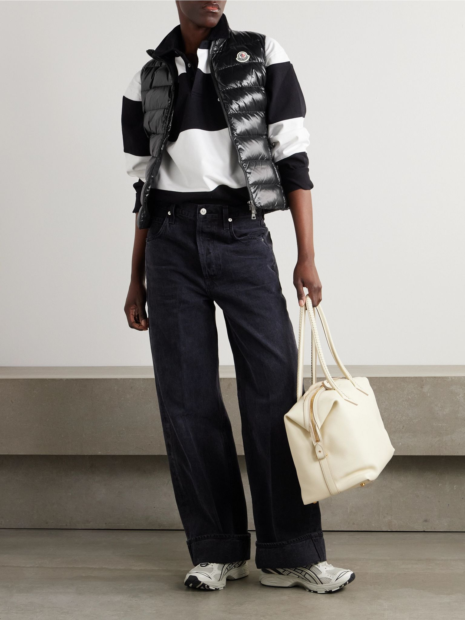 Ghany quilted glossed-shell down vest Black - 2