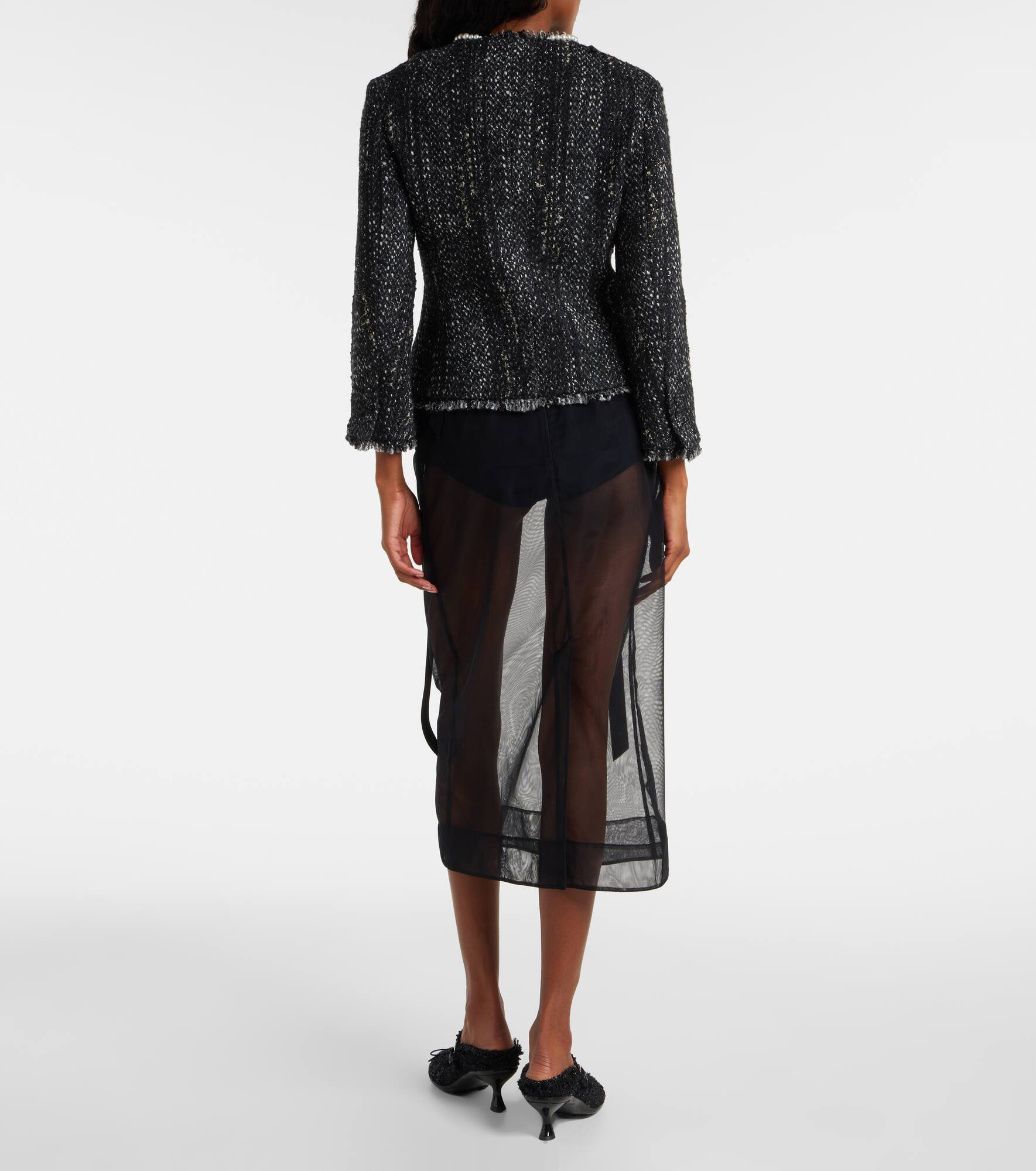Embellished tweed jacket - 3