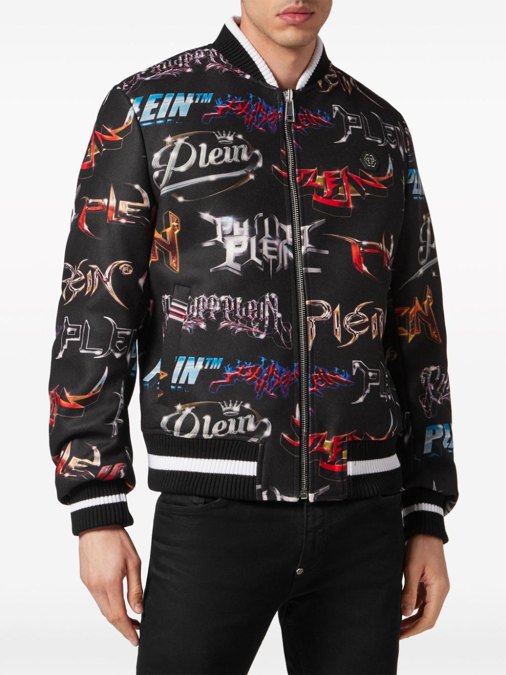Lettering  reversible bomber jacket - 3