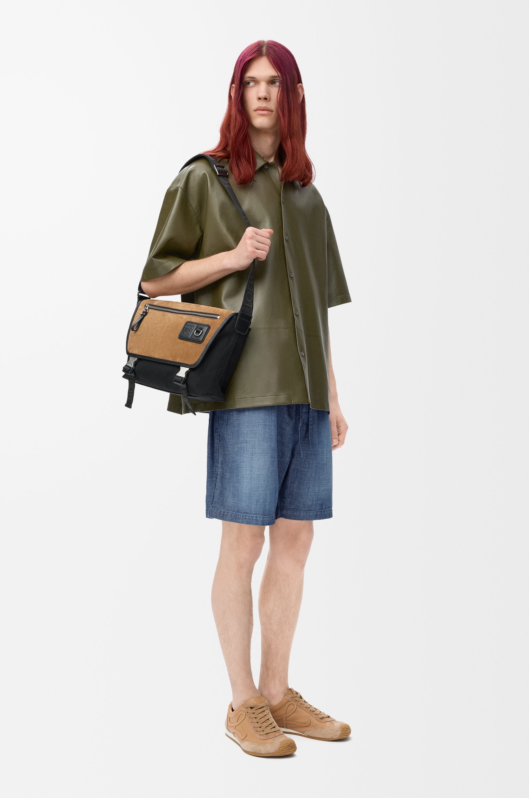 Short sleeve shirt in nappa lambskin - 2