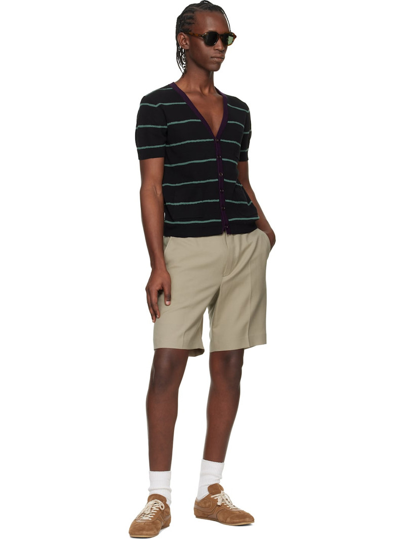 Dries Van Noten Black Striped Cardigan outlook