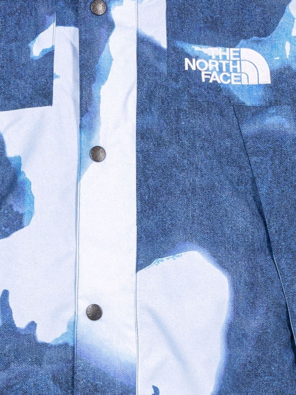 x TNF bleached denim print mountain jacket - 3