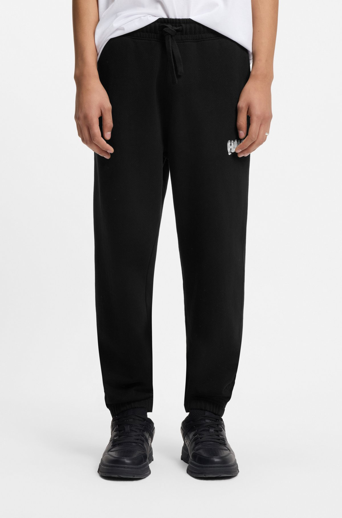 COTTON-TERRY TRACKSUIT BOTTOMS WITH LOGO PRINT - 2