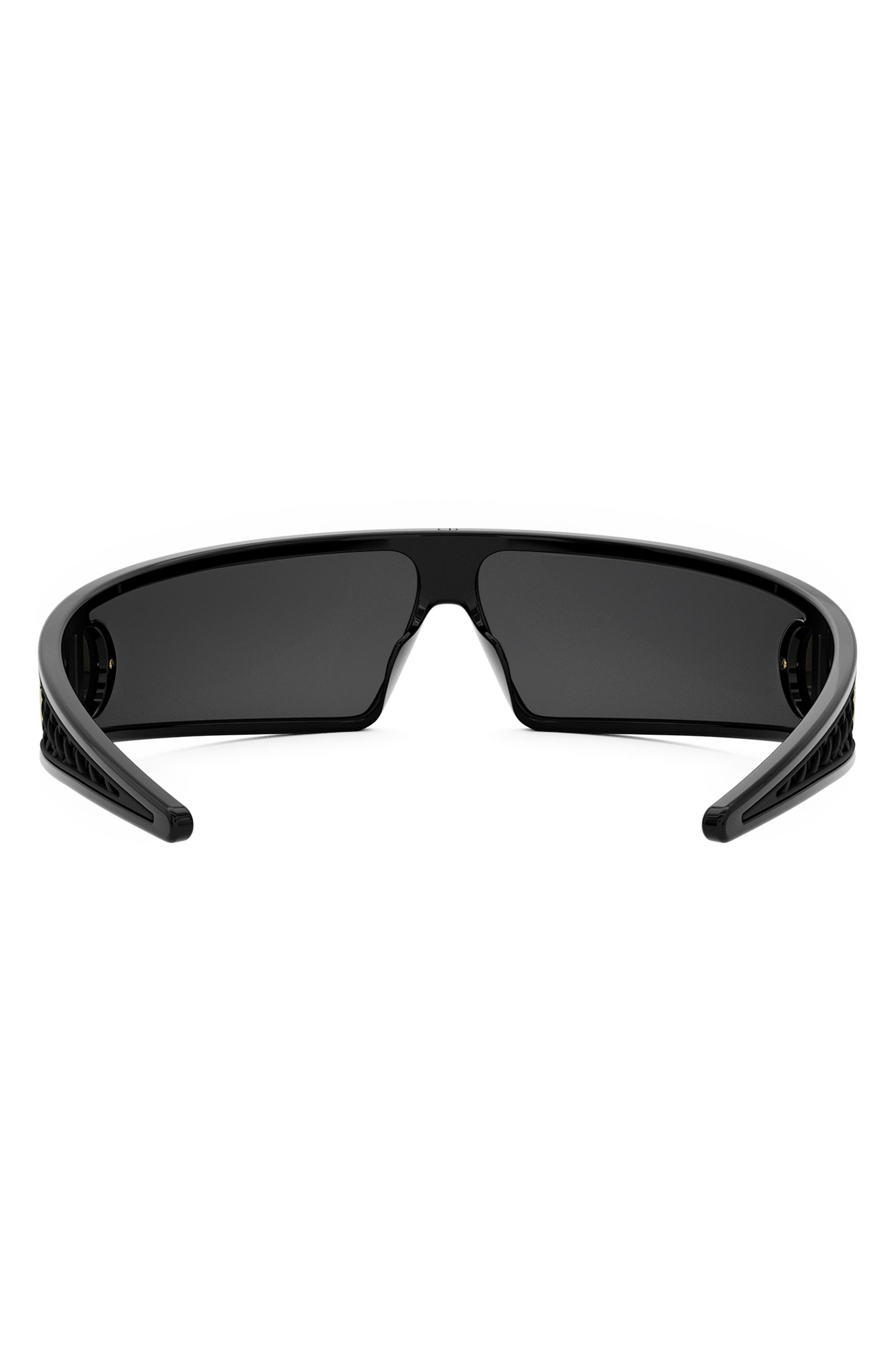 VeryDior M1U 91mm Mask Sunglasses in Shiny Black /Smoke at Nordstrom - 6