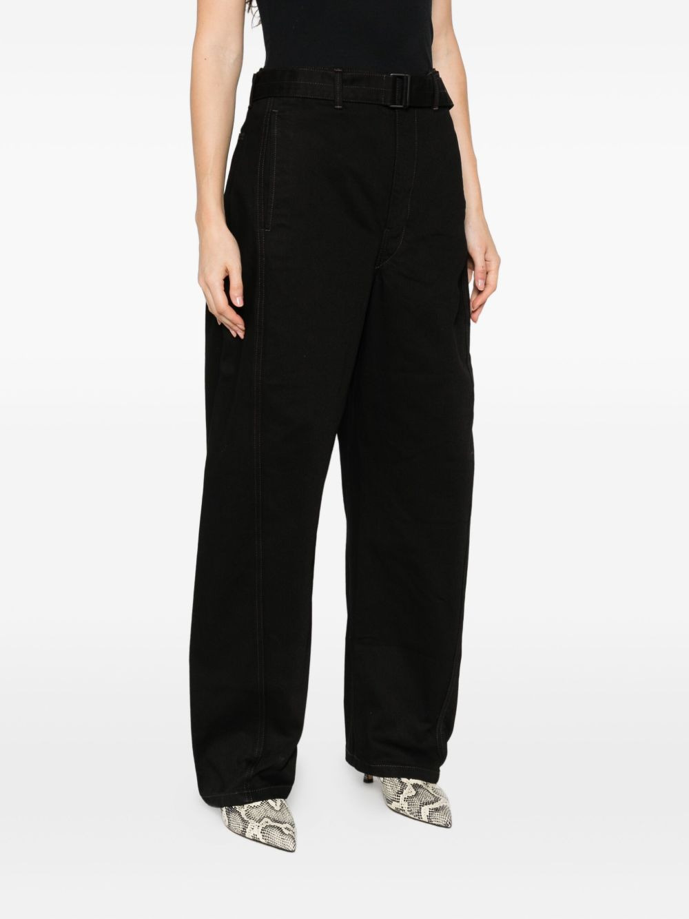 Lemaire Women Twisted Denim Cotton Jeans - 2