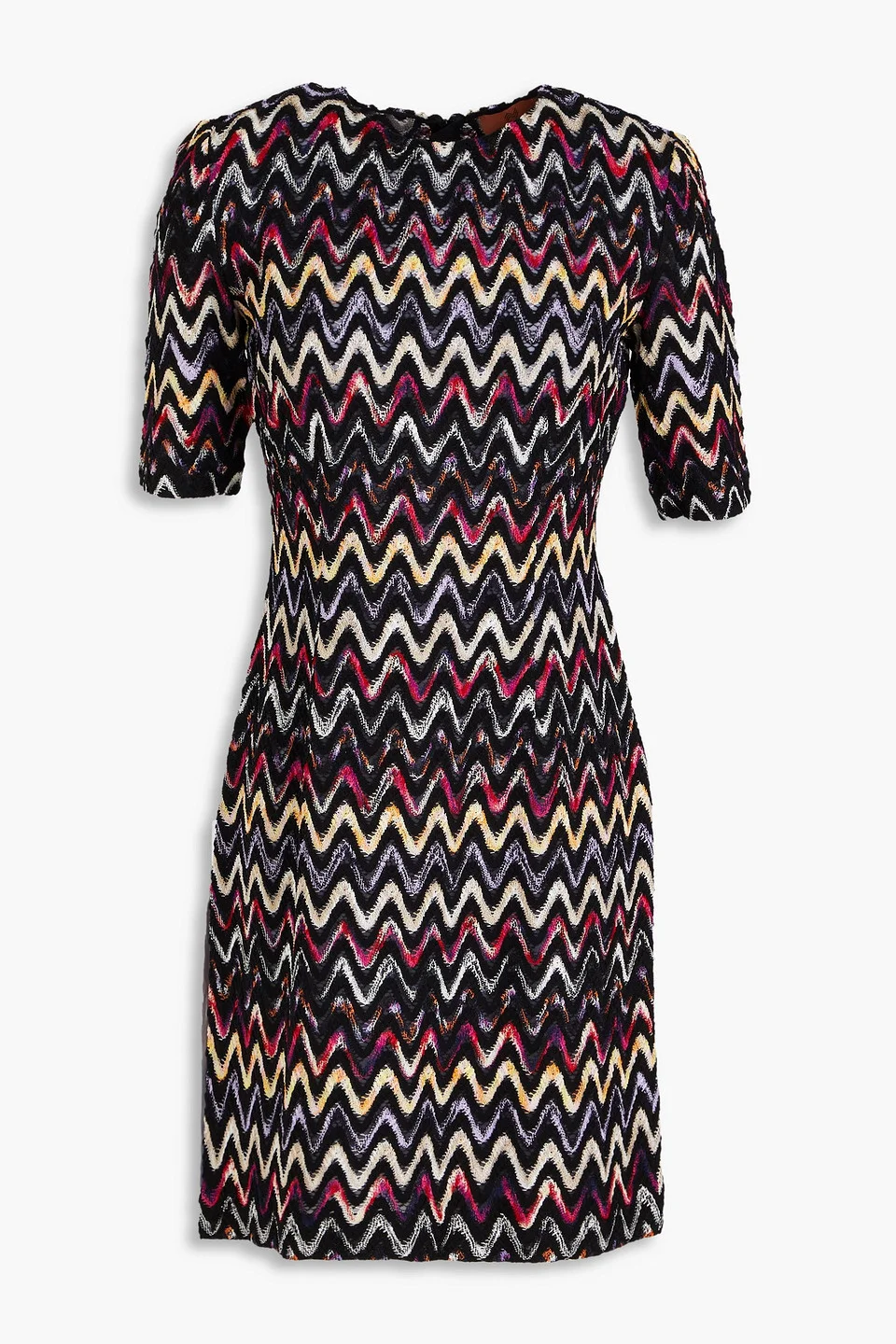 Crochet-knit wool-blend mini dress - 1