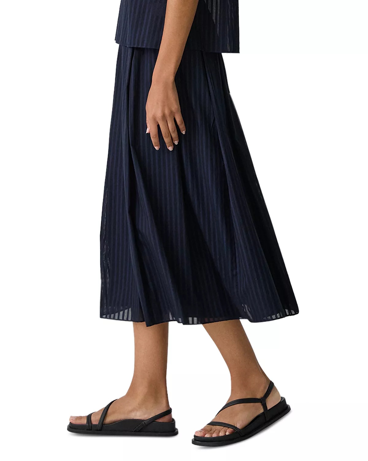 Pleated Midi Skirt - 3