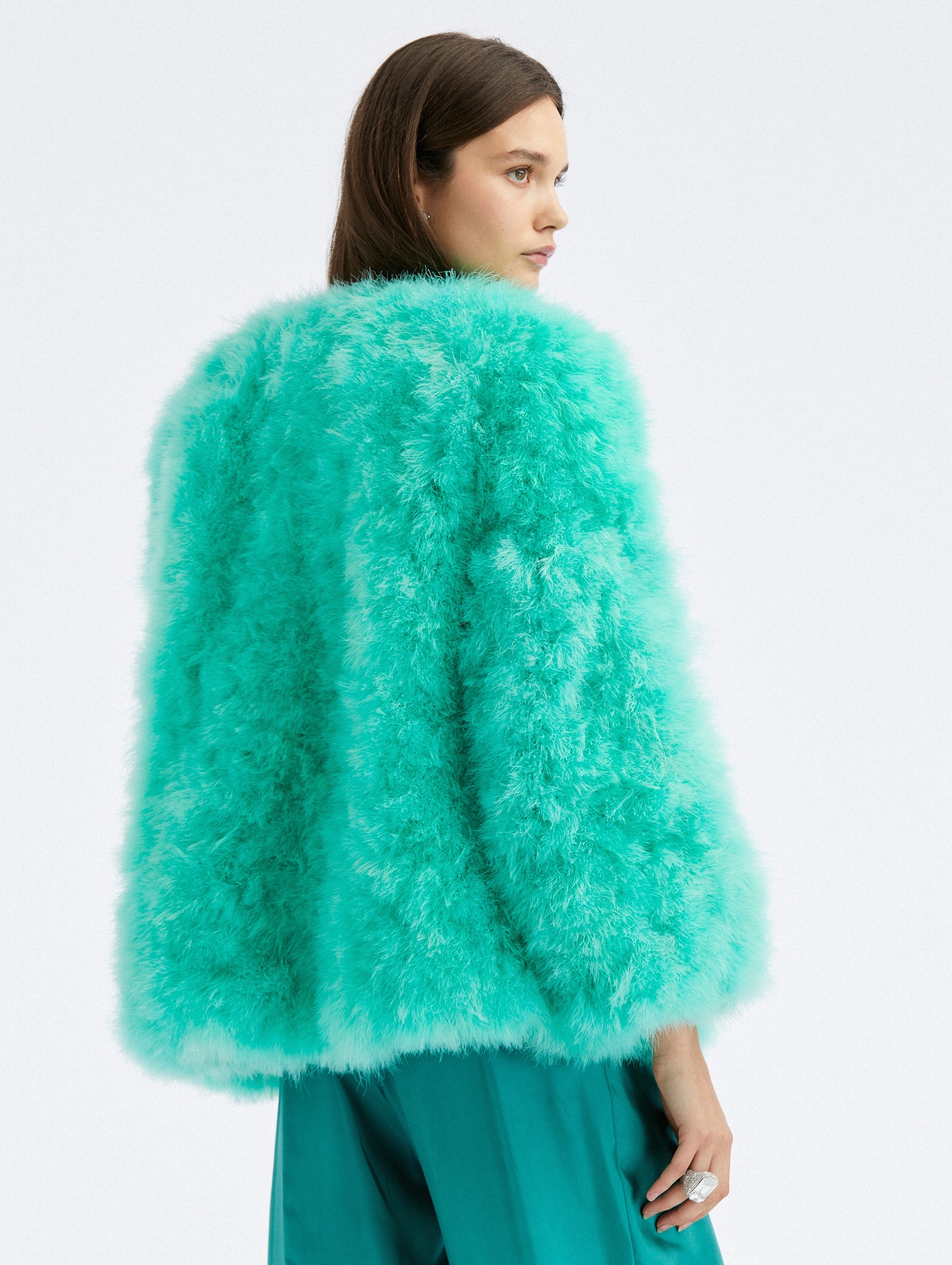 MARABOU FEATHER COAT - 3