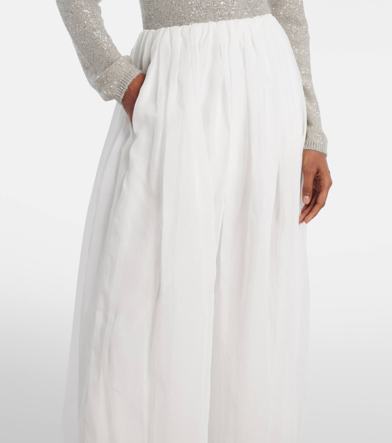 Cotton and tulle midi skirt 4
