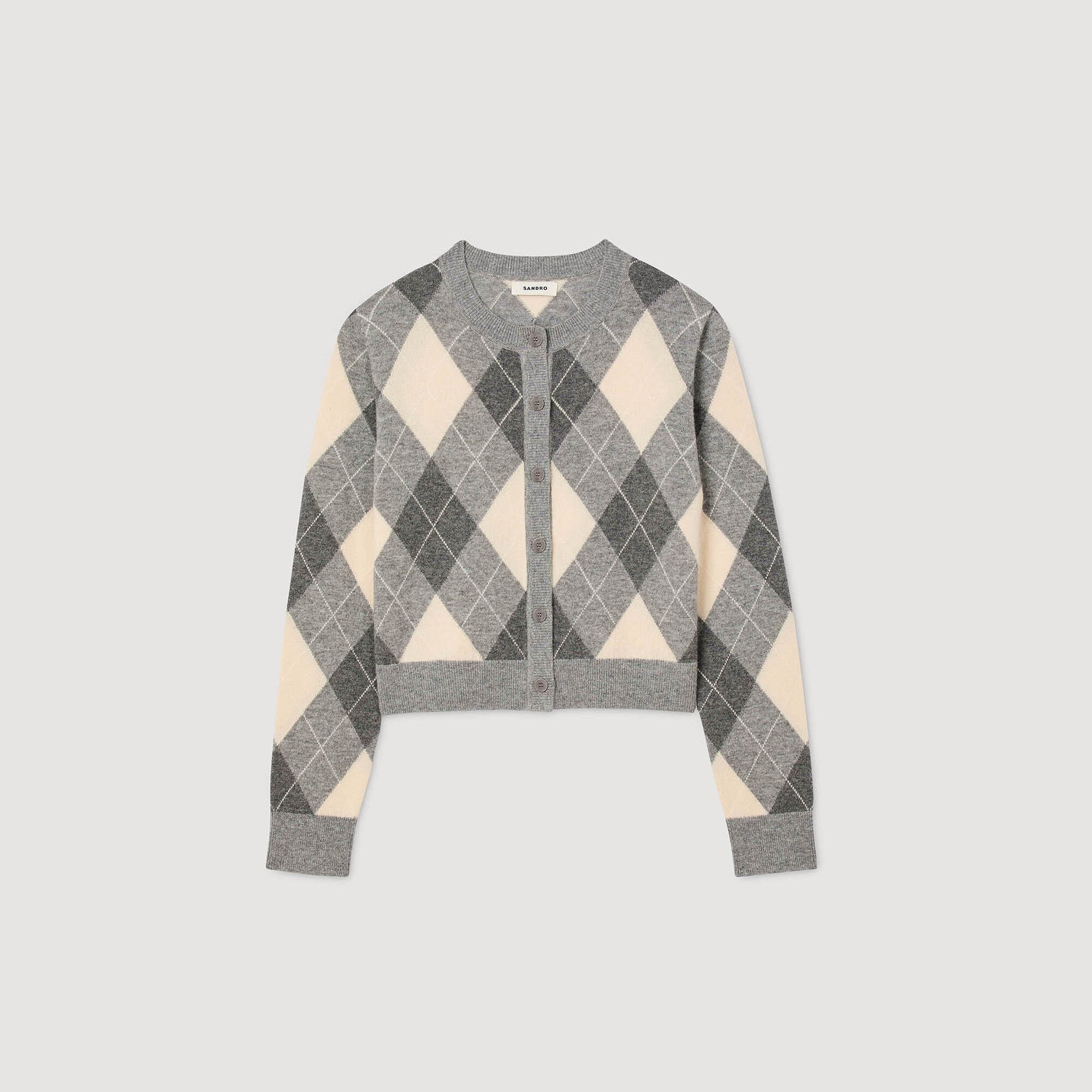 ARGYLE PATTERN CARDIGAN - 6