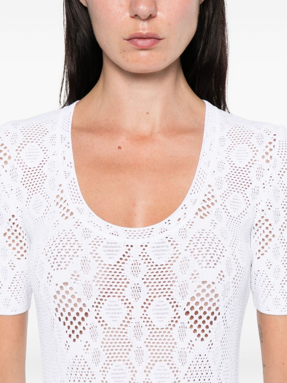 python-lace knit dress - 5