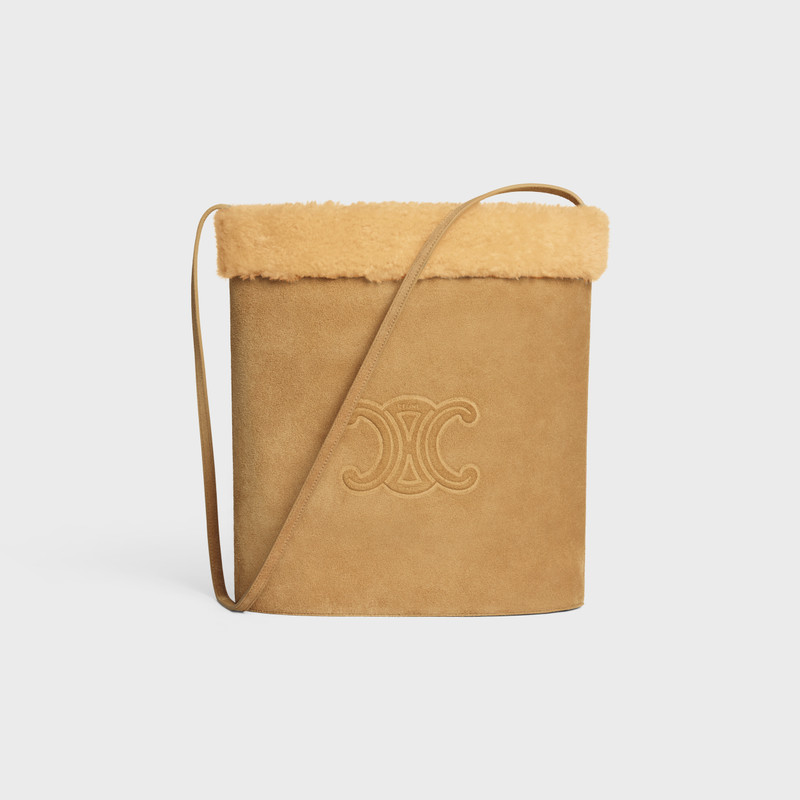 BUCKET in SUEDE CALFSKIN AND SHEARLING 1