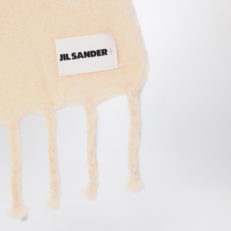 PALE PINK MOHAIR BLEND SCARF - 2