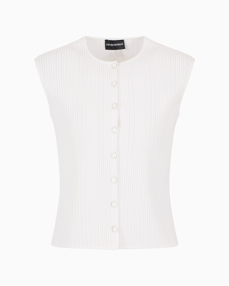 PERFORATED OTTOMAN FABRIC WAISTCOAT 1