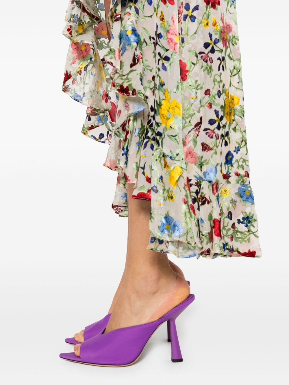floral-print midi dress - 5
