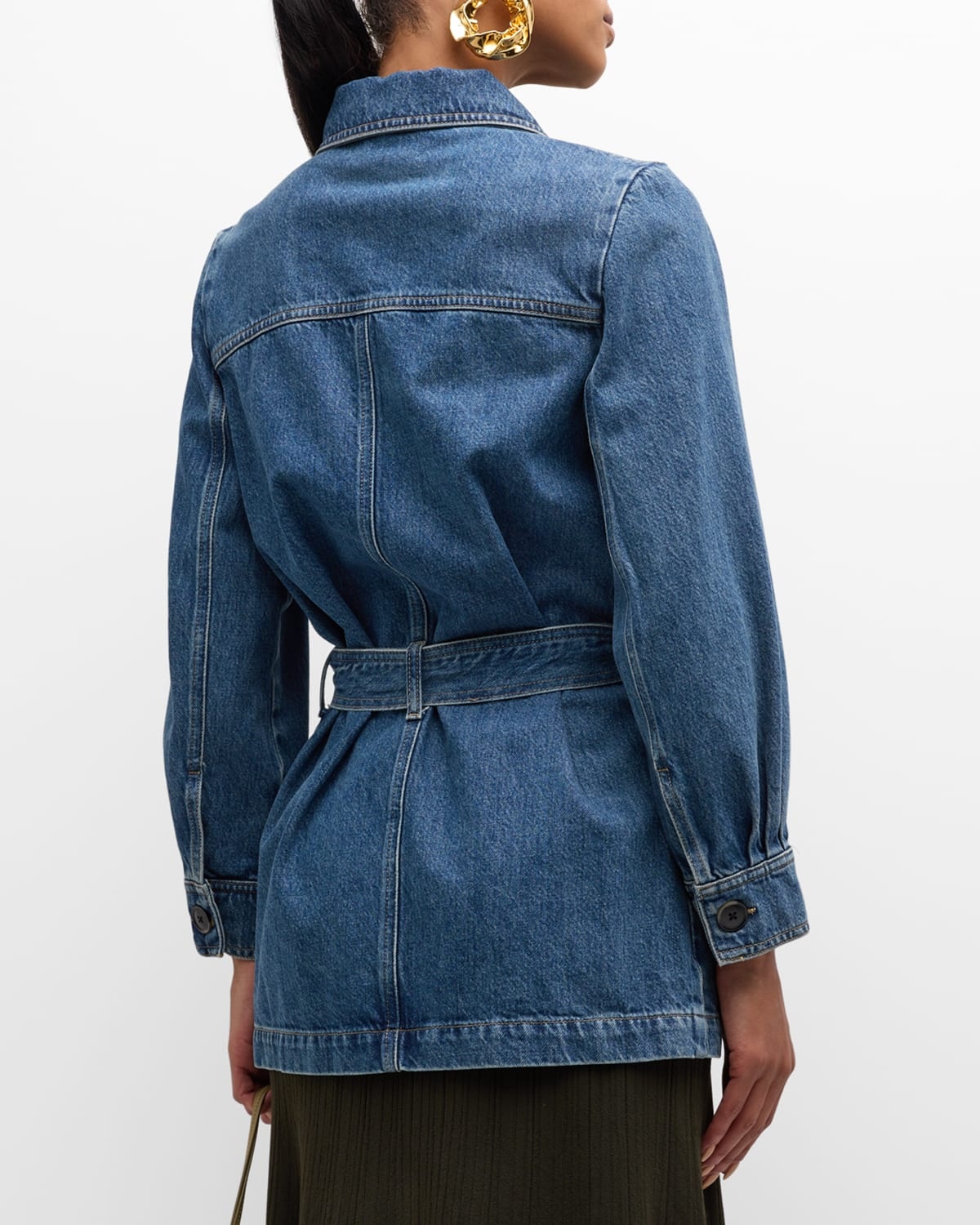 Denim Safari Jacket - 6